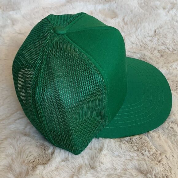 ‎☘️ NEW Vintage Solid Green Original Real Trucker Hat☘️ - Picture 8 of 9